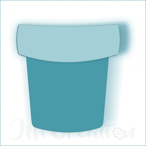 Stanzschablone - Blumentopf